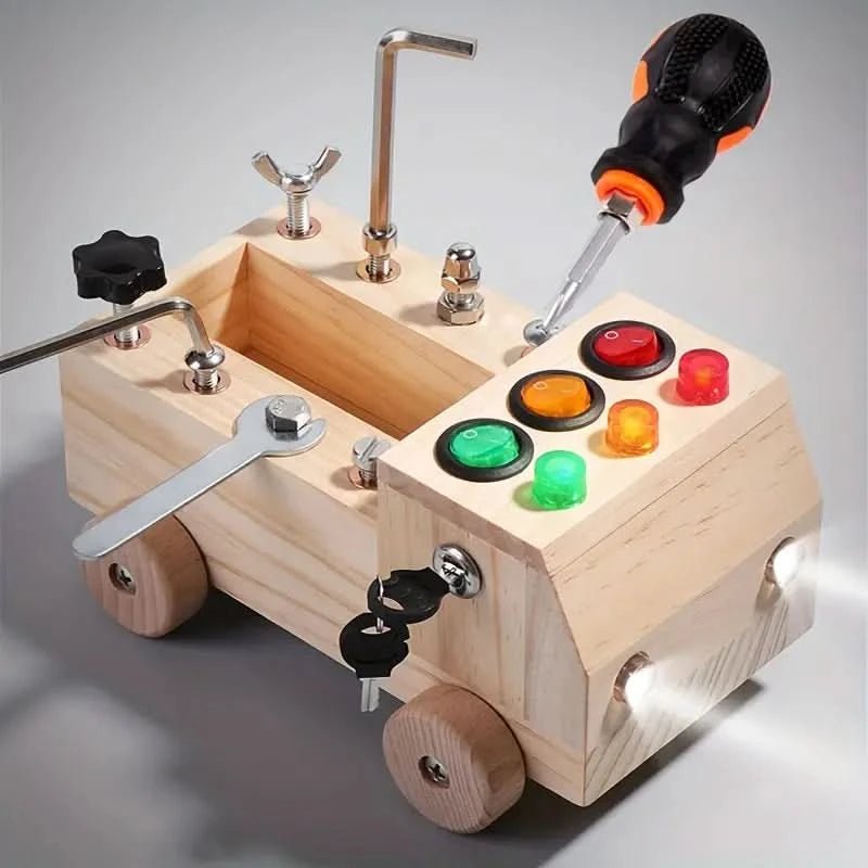 Montessori Beschäftigungsbrett – Lernspielzeug Zur Förderung Von Motorik & Logischem Denken