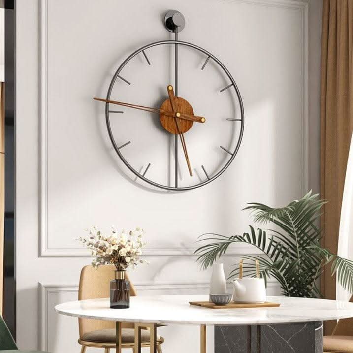 ELARISCA Zarte Lineare Rahmen-Wanduhr Minimalistischer Stil Zuverlässige Zeitmessung