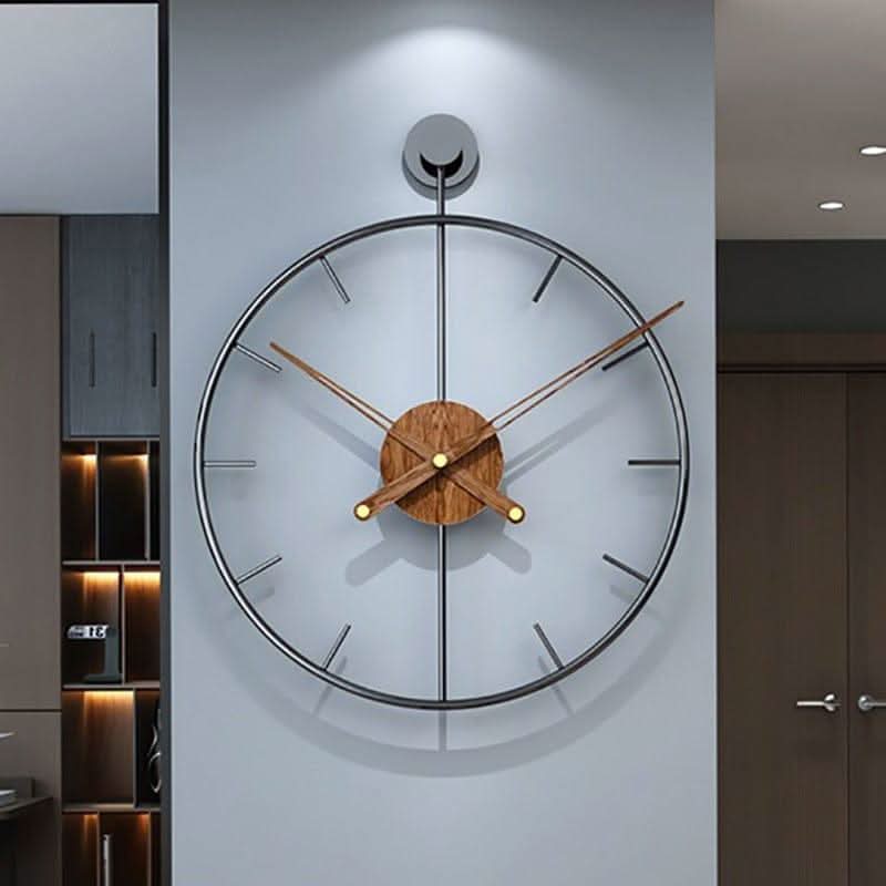 ELARISCA Zarte Lineare Rahmen-Wanduhr Minimalistischer Stil Zuverlässige Zeitmessung