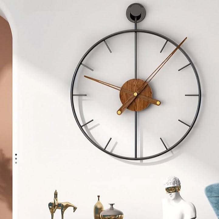 ELARISCA Zarte Lineare Rahmen-Wanduhr Minimalistischer Stil Zuverlässige Zeitmessung