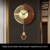 CHANCELLE Pendeluhr Halbmond-Design Holz Bambus Raum Eleganz Charme