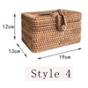 Meridielle Rustikaler Taschentuch-Halter Aus Rattan Bambus Holz Gestaltung