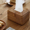 Meridielle Rustikaler Taschentuch-Halter Aus Rattan Bambus Holz Gestaltung