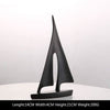 LORIANA Elegante Küstenkunst Harz-Segelboot-Skulptur Weiß Schwarz