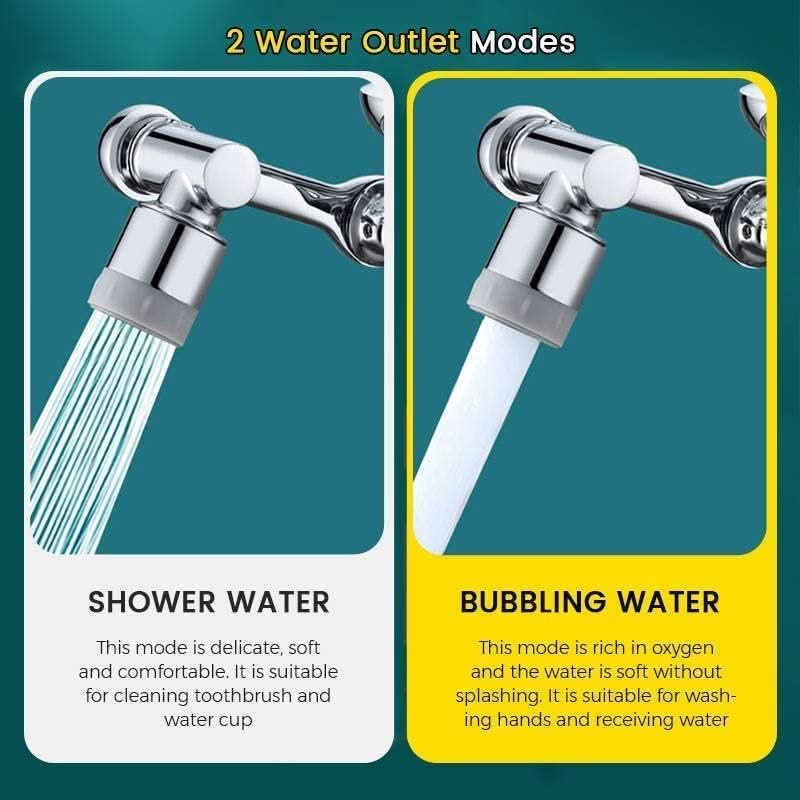 SpritzDreh - 1080° Drehbarer Wasserhahn Mit Spritzwasserschutz
