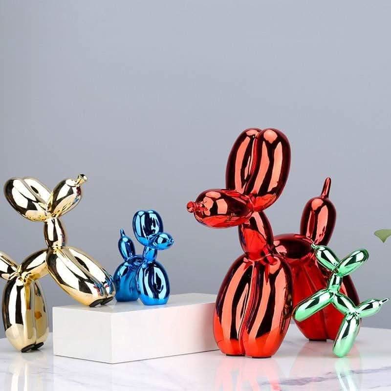Elisvana Pop Art Ballon Hund Figur Aus Harz Hochwertige Skulptur