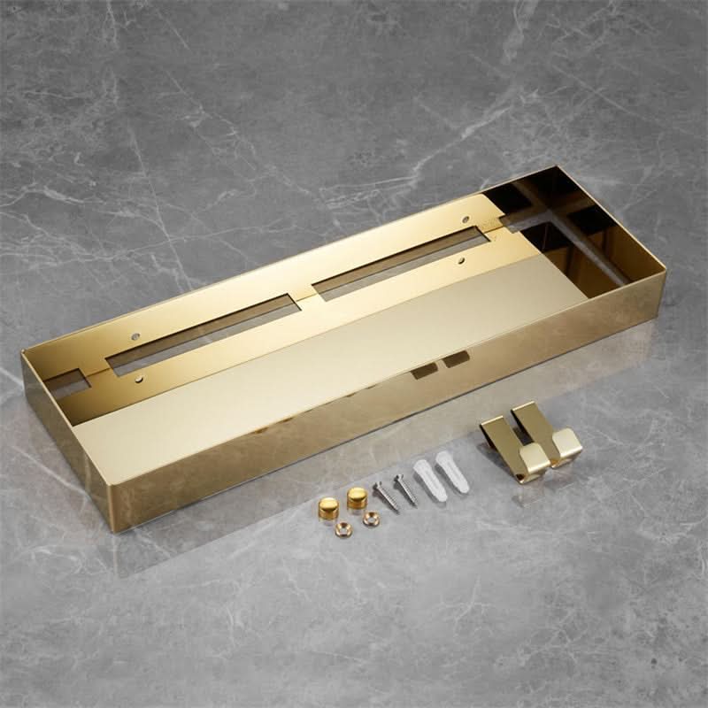 Duschablage - Goldene Badezimmerablage Mit Haken