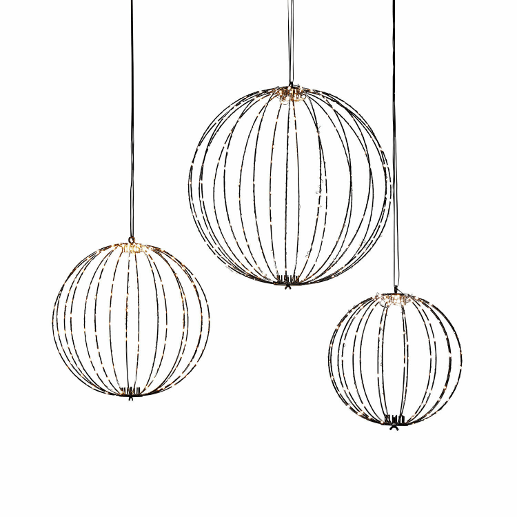 LED-Kugel 3er Set Brilliante – Leuchtende Deko-Kugeln für den Garten