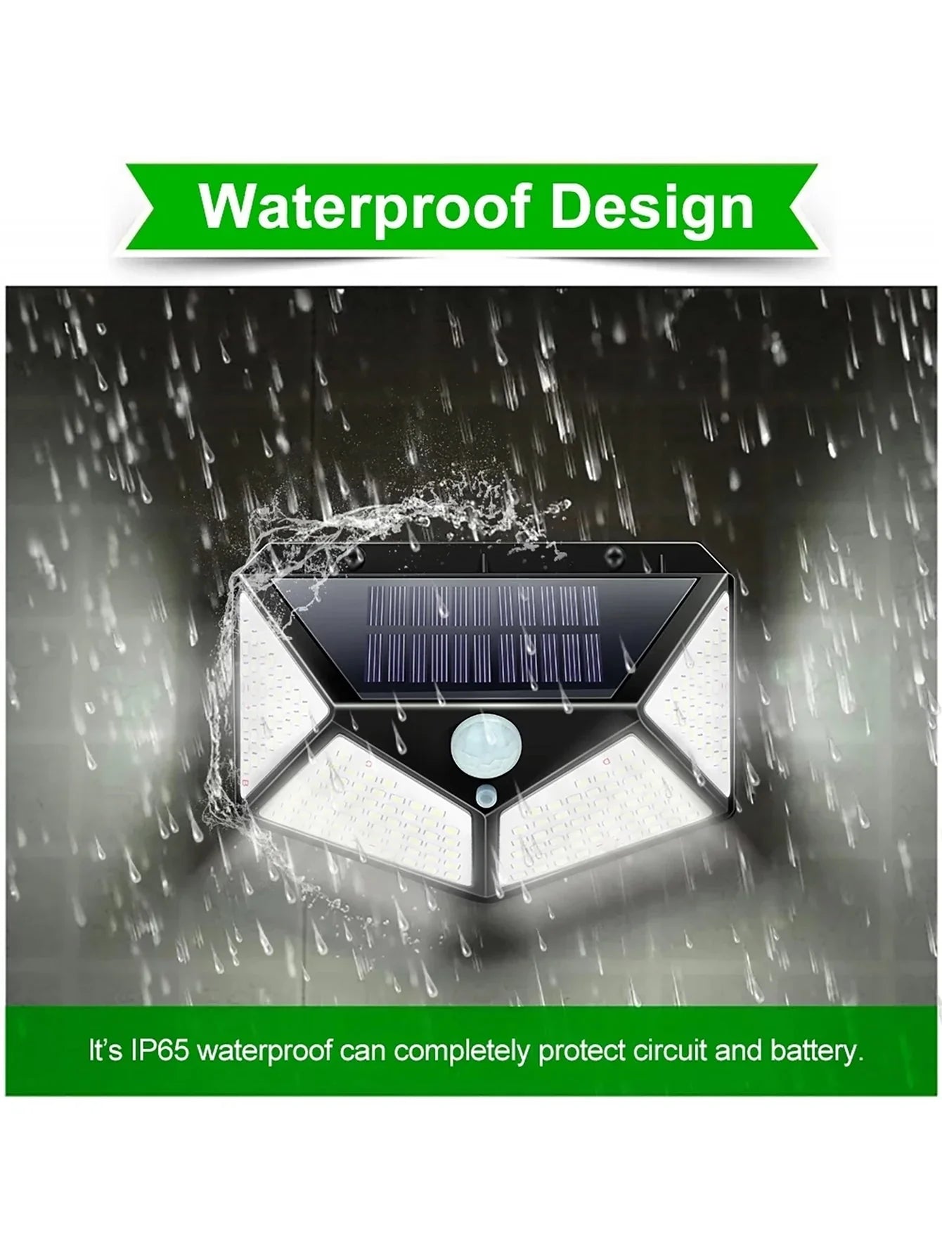 Vielseitige Solarleuchte - Wetterfeste LED-Außenlampe mit Bewegungsmelder