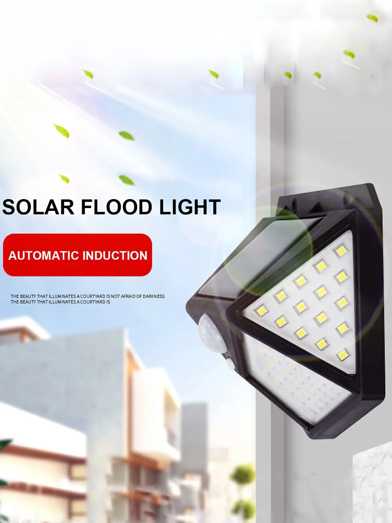 Vielseitige Solarleuchte - Wetterfeste LED-Außenlampe mit Bewegungsmelder