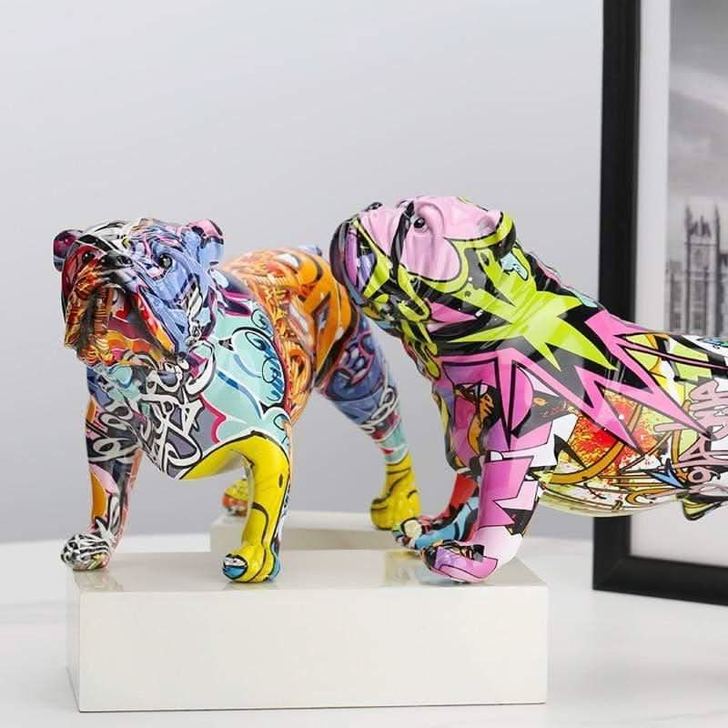 VALORISSA Städtische Kunst Bulldoggenfigur Aus Harz Mit Stil Für Räume