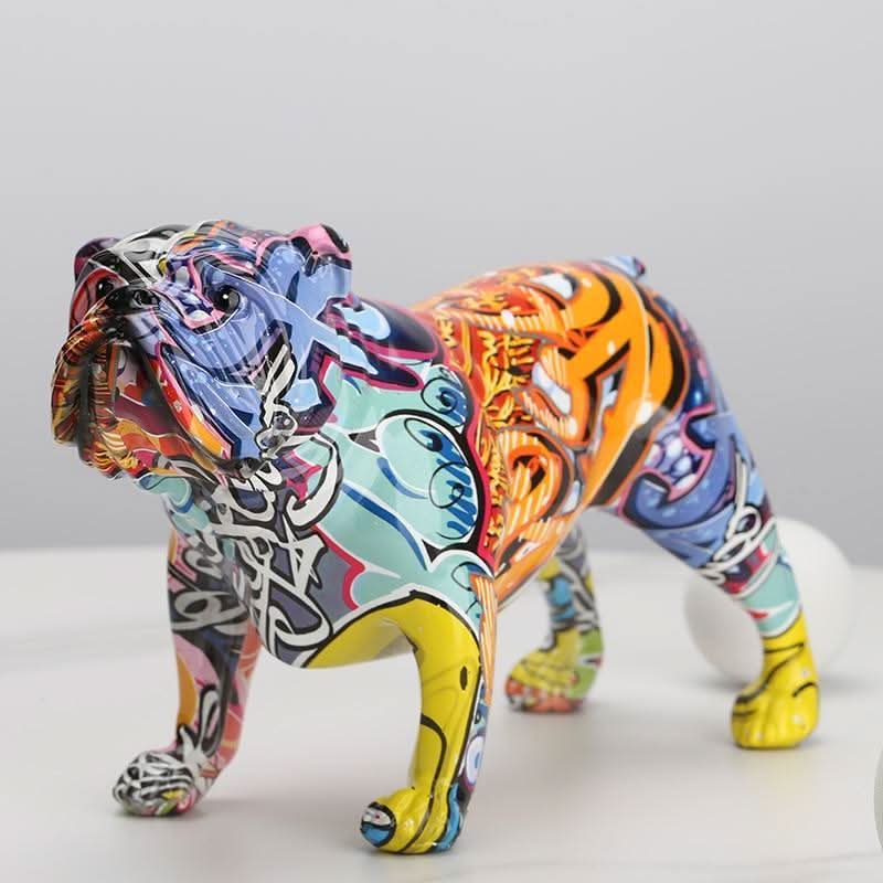 VALORISSA Städtische Kunst Bulldoggenfigur Aus Harz Mit Stil Für Räume