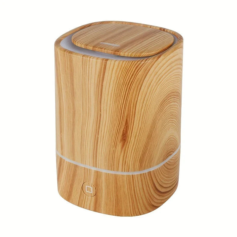 Ultraschall-Luftbefeuchter mit Holzoptik – Leiser Aromadiffuser mit LED & Automatischer Abschaltung