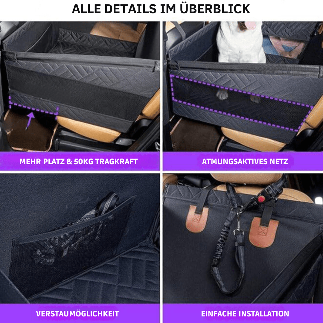 Welpenprotektor Plus – Wasserdichte Hundematte Gedächtnis Schaum Für Sicheren Und Komfortablen Autoschutz