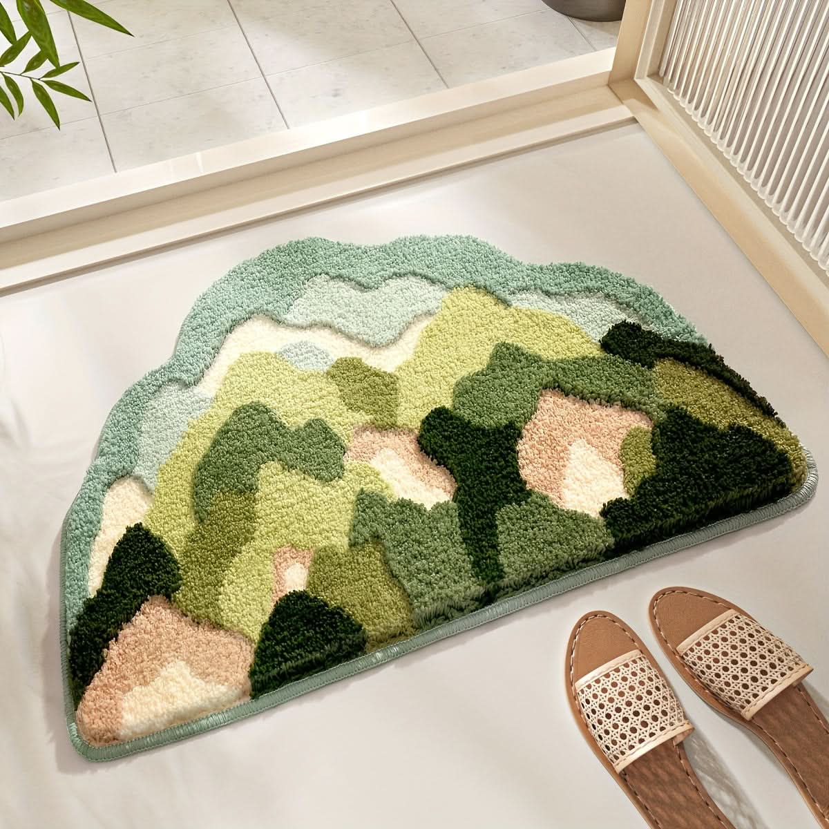 FlorSoft - Zusätzlich Absorbierende Badmatte Mit Blumenmuster