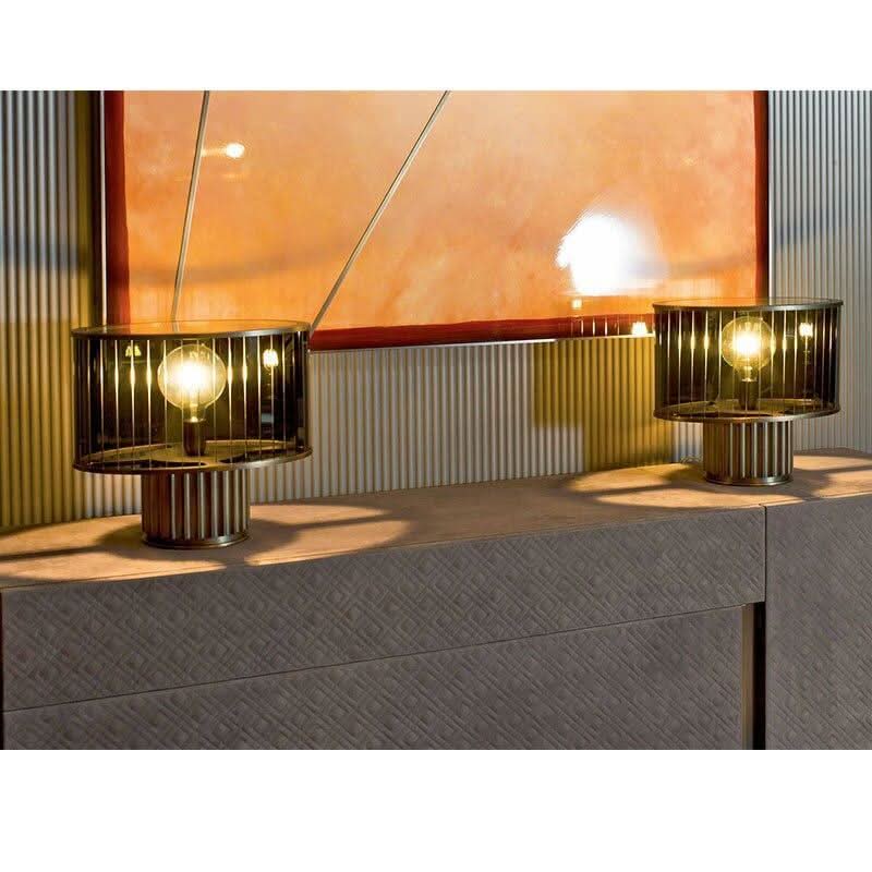 LUMINESCO – Künstlerische Glas-Tischlampe