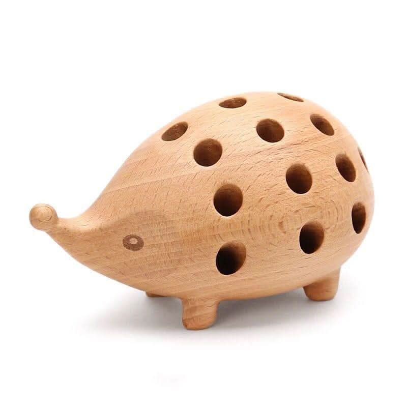 TERELYA Holzig Igel Bleistifthalter