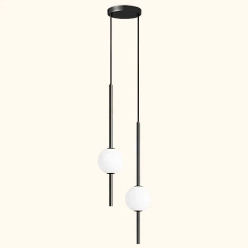 FLORENE Pendelleuchte Doppeldraht-Stangendesign Glasglobus