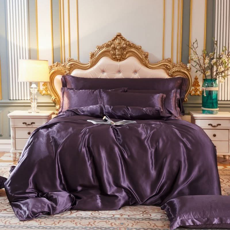 LuxusSet - Bettwäsche Seide/Satin, Bettdeckenset