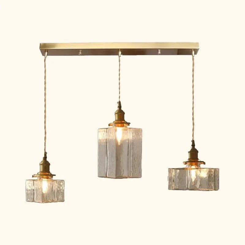 DELFINA Hängeleuchte Drei Glas Schirme Moderner Metallrahmen Stil