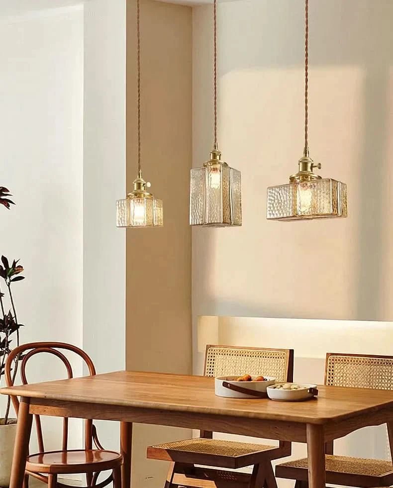 DELFINA Hängeleuchte Drei Glas Schirme Moderner Metallrahmen Stil