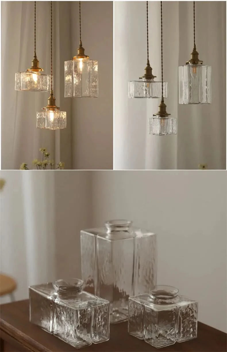 Emilie Pendelleuchte Quadratisch Glas Metall Elegante Beleuchtung Zuhause