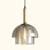 OPHIRA Pendelleuchte Mit Doppelglas Modernes Glasdesign Metall-Details Stimmungsvolle Beleuchtung