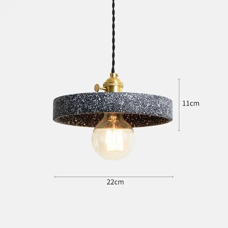 MIRELLE Pendelleuchte Terrazzo-Inspiriertes Design Mit Goldenen Metallakzenten