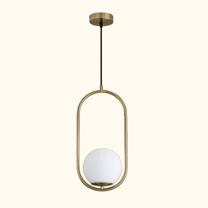 MAELINE Moderne Ovale Messing Pendelleuchte
