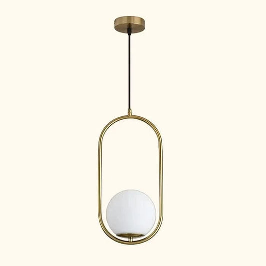 MAELINE Moderne Ovale Messing Pendelleuchte