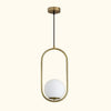 MAELINE Moderne Ovale Messing Pendelleuchte