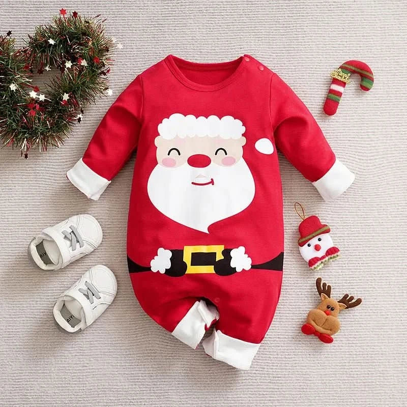 MiniMode Festlicher Anzug – Weicher Weihnachtsstrampler Aus Baumwolle Für Babys Erstes Fest