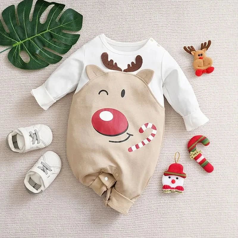 MiniMode Festlicher Anzug – Weicher Weihnachtsstrampler Aus Baumwolle Für Babys Erstes Fest