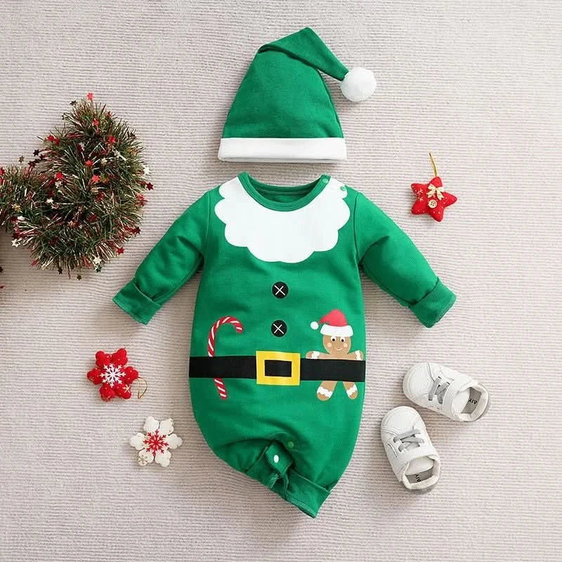 MiniMode Festlicher Anzug – Weicher Weihnachtsstrampler Aus Baumwolle Für Babys Erstes Fest