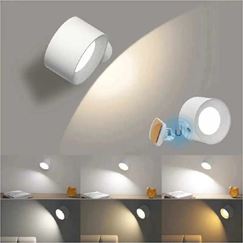 360° Wand Lampe – Kabellos, USB-Wiederaufladbar & 3 Helligkeitsstufen Für Flexibel Beleuchtung
