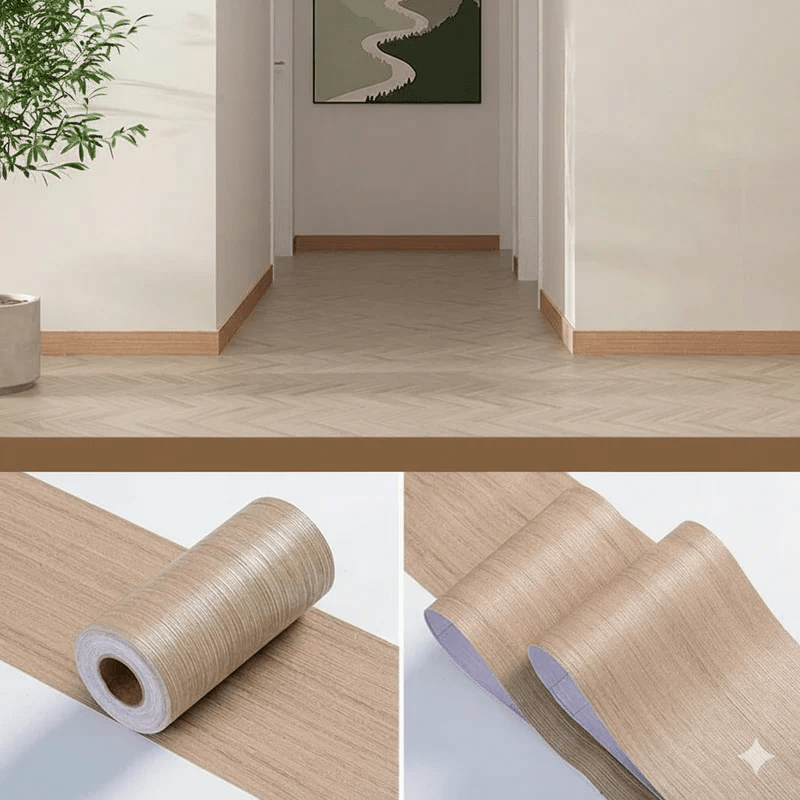 Decorex Rand Sockelleiste | PVC Holzlook Wandverkleidung | Wasserfest Leiste | Neu Wand- & Bodendekor