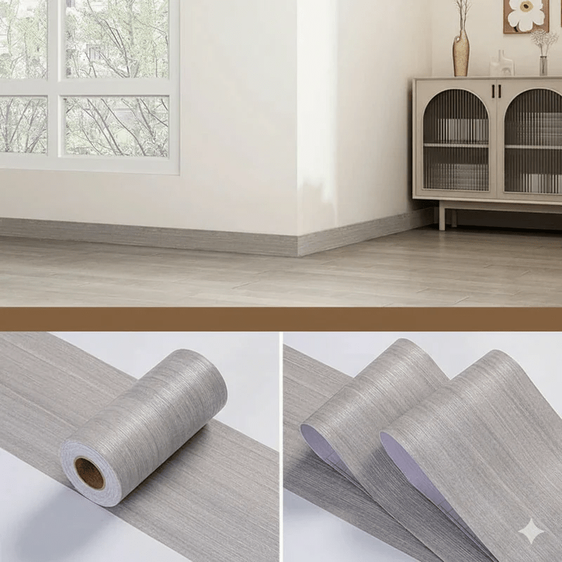 Decorex Rand Sockelleiste | PVC Holzlook Wandverkleidung | Wasserfest Leiste | Neu Wand- & Bodendekor