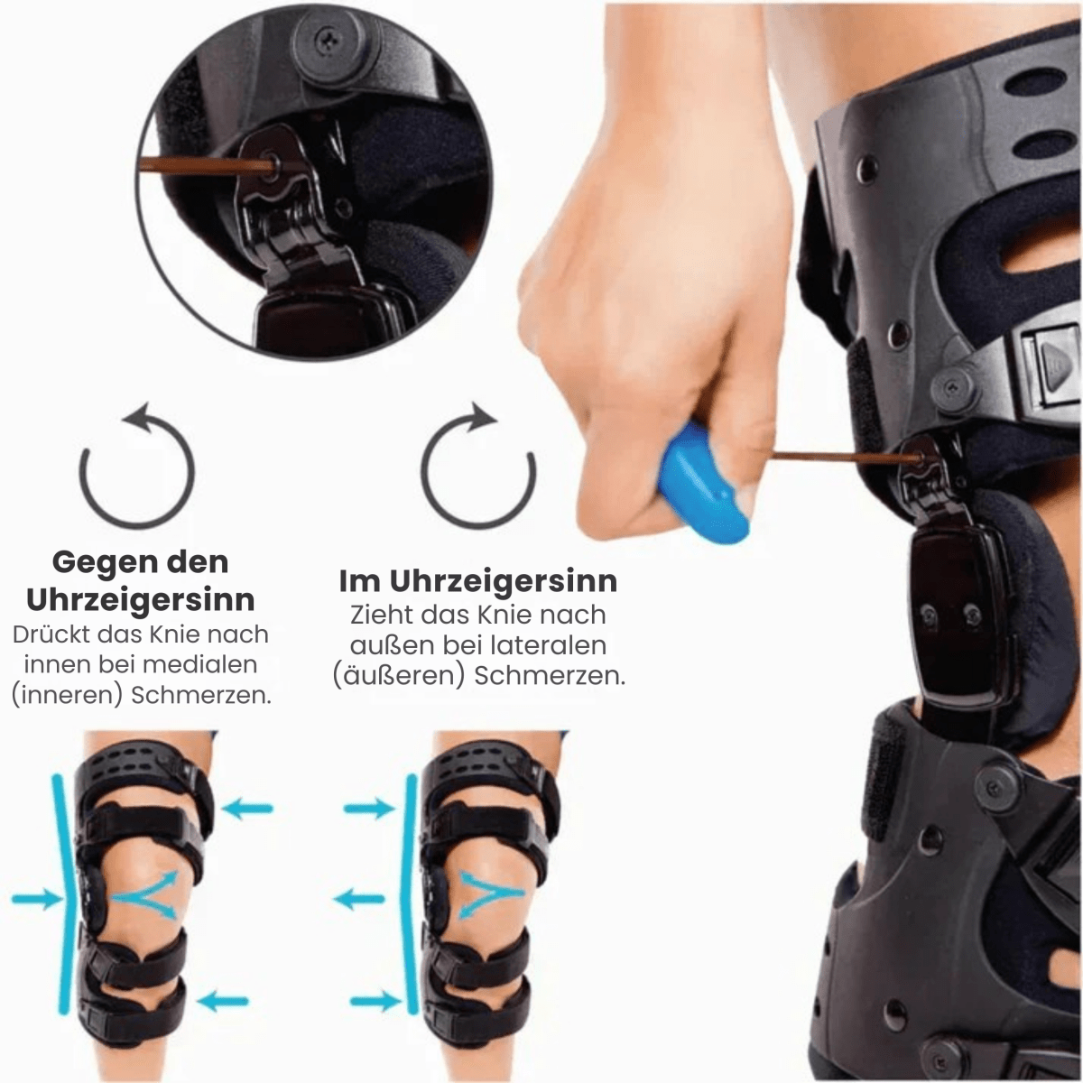KNIELEASE Knie Unterstützung – Orthopädische Kniebandage Zur Schmerzlinderung & Stabilisierung