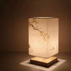 Naturschatten – Moderne Lampe Aus Holz Und Stoffdesign