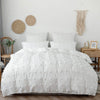ZENELLE Bettwäsche-Set Aus 100 Prozent Polyester Seidig Weich Reine Weiße Farbe Stilvolles Schlafzimmer