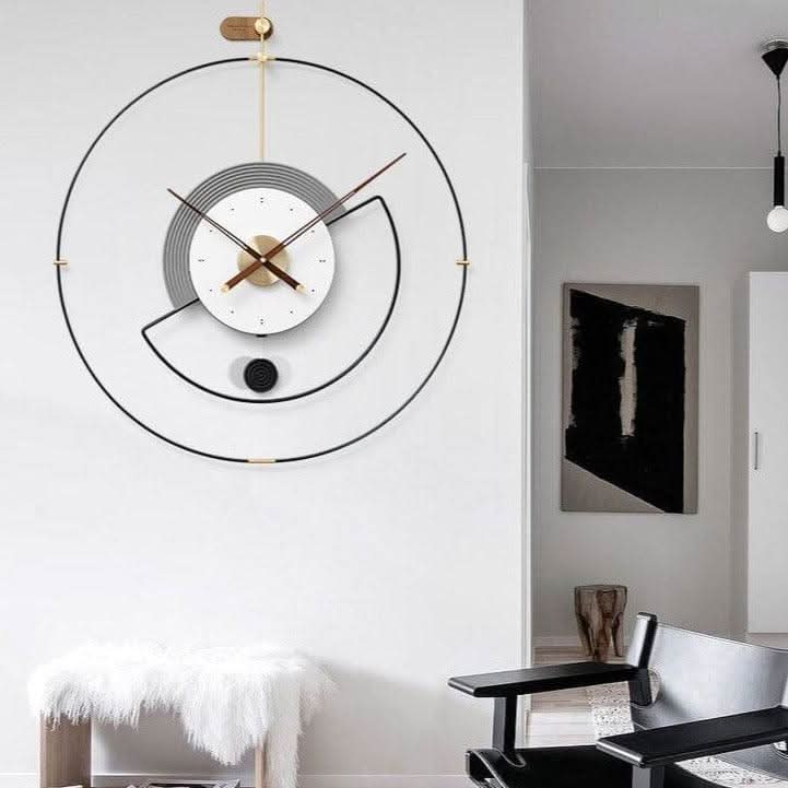 ZEPHYRA Veredelte Metallrahmen-Wanduhr Mit leisem Quarzwerk Und Moderne Gestaltung