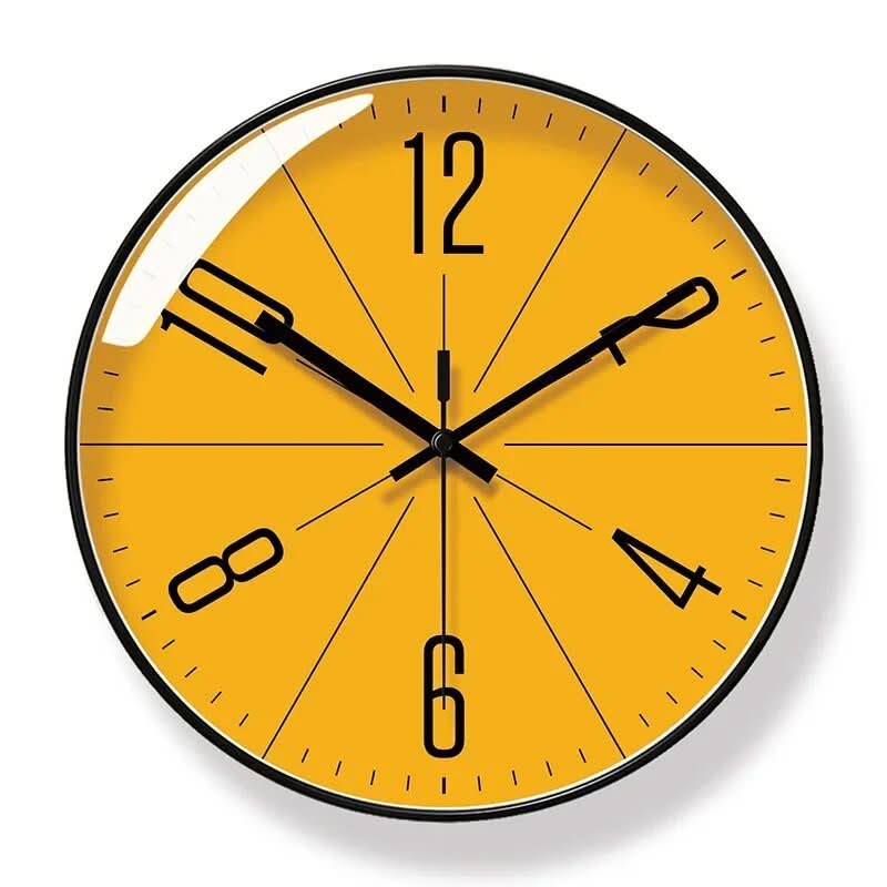 Variant image for Schwarzer Rahmen mit orangefarbenem Zifferblatt