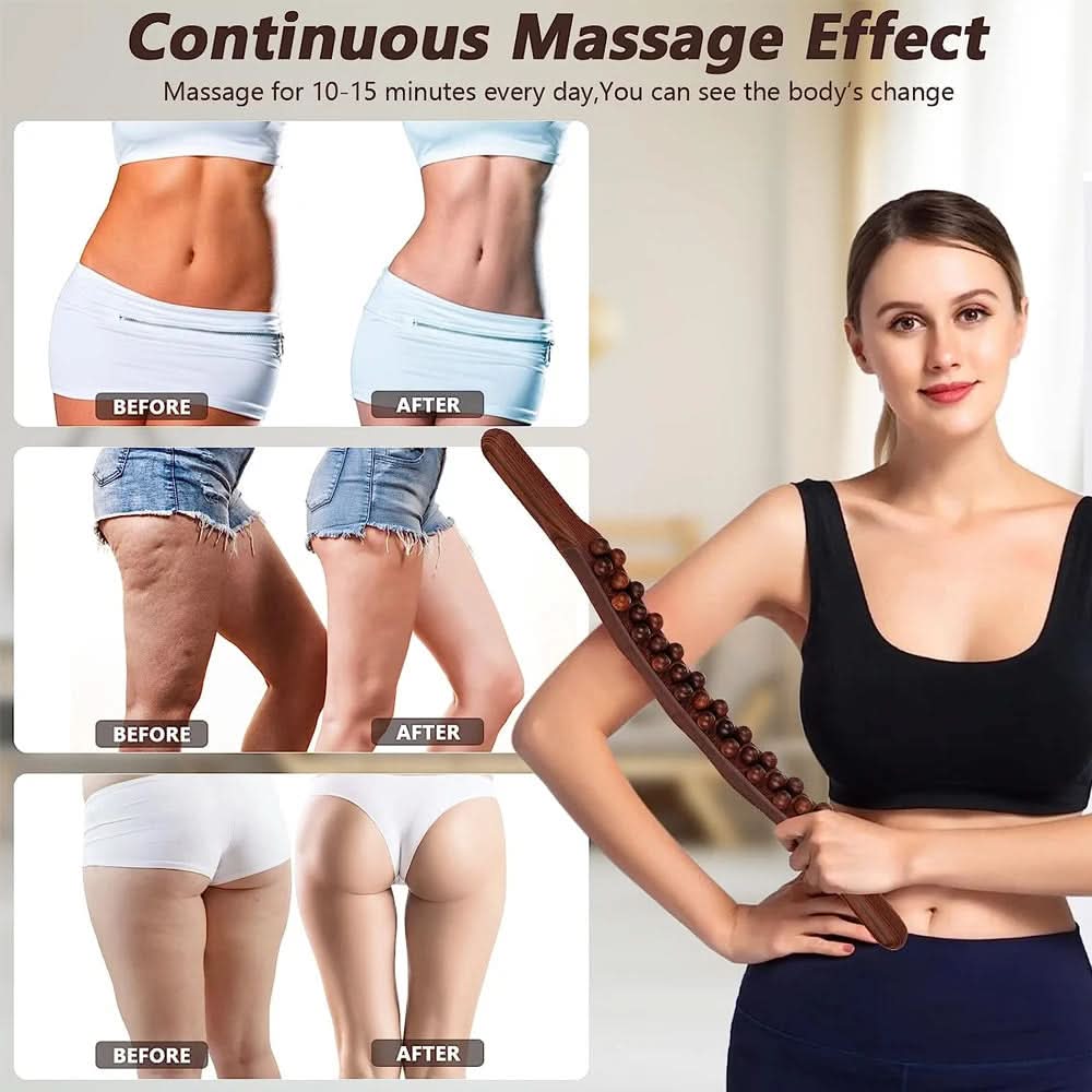Holzkomfort Profi – Gua Sha Massagestab Aus Holz Für Muskelentspannung (60 cm)