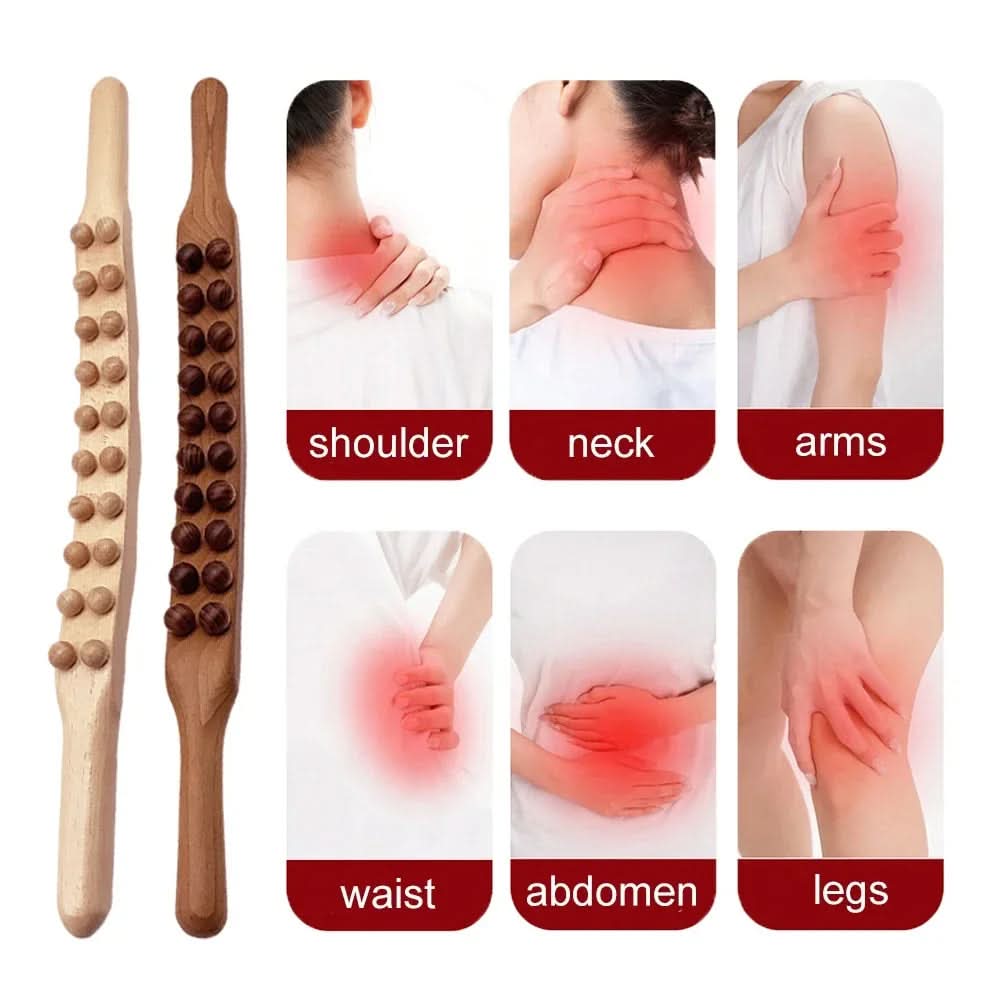 Holzkomfort Profi – Gua Sha Massagestab Aus Holz Für Muskelentspannung (60 cm)