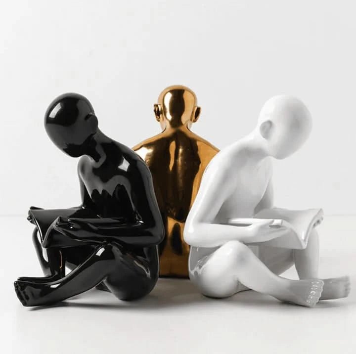 Liam - Kreative Buchstütze Mit Lesender Mann-Skulptur