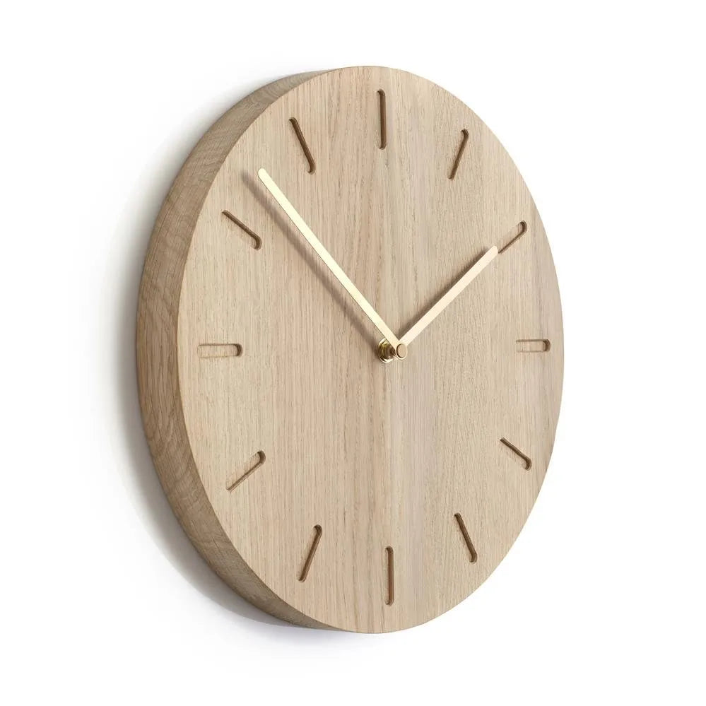 Watch:Out Wanduhr Eiche, Eiche-Messing