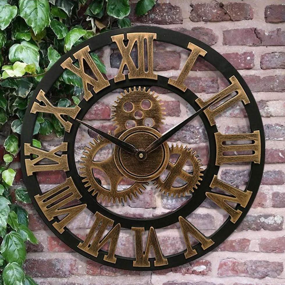 Elorine - Retro Steampunk Wanduhr