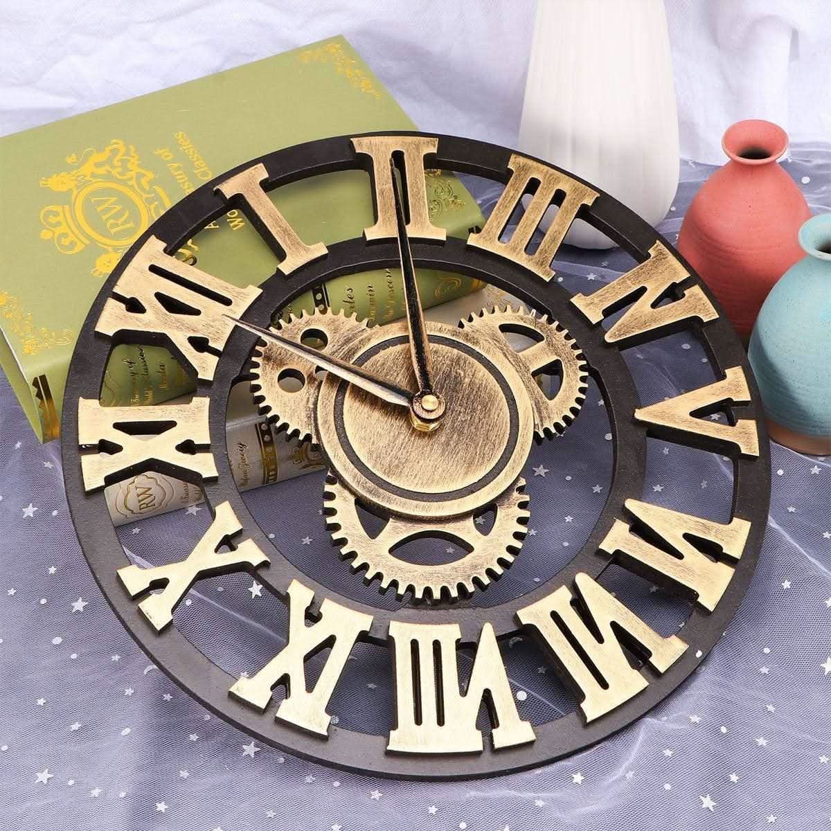 Elorine - Retro Steampunk Wanduhr
