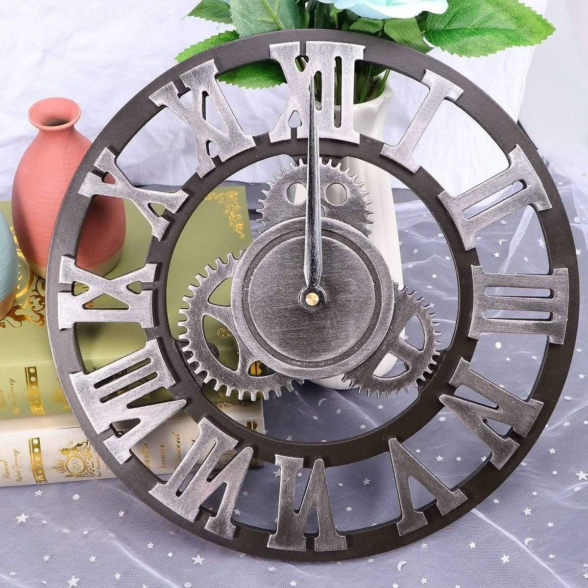 Elorine - Retro Steampunk Wanduhr
