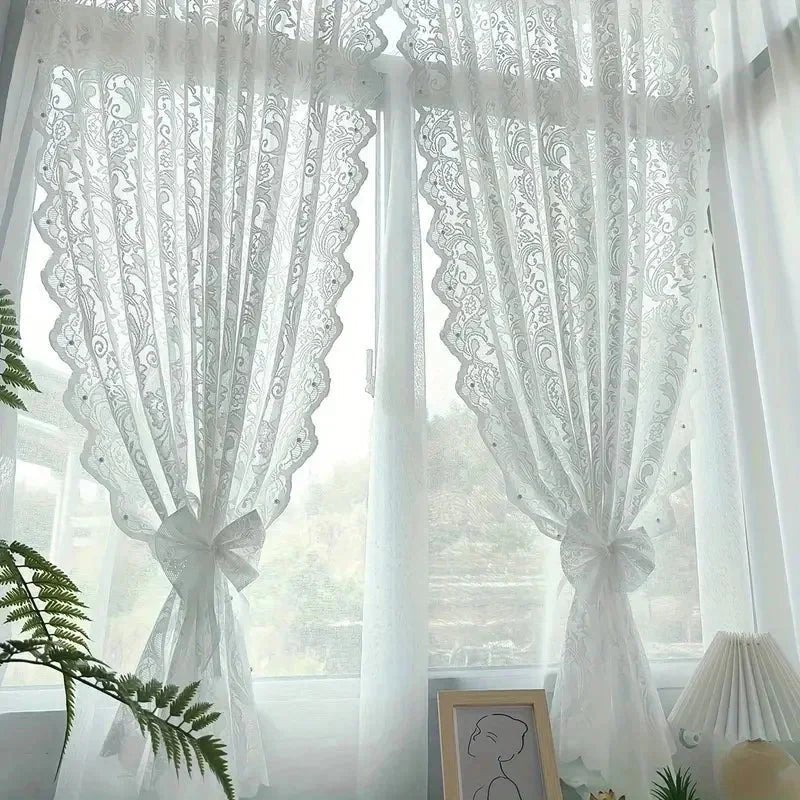 WellenSpitze – Elegante Spitzen Wellen Vorhänge